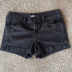 Old Navy Black Boyfriend Distressed Shorts Size 12